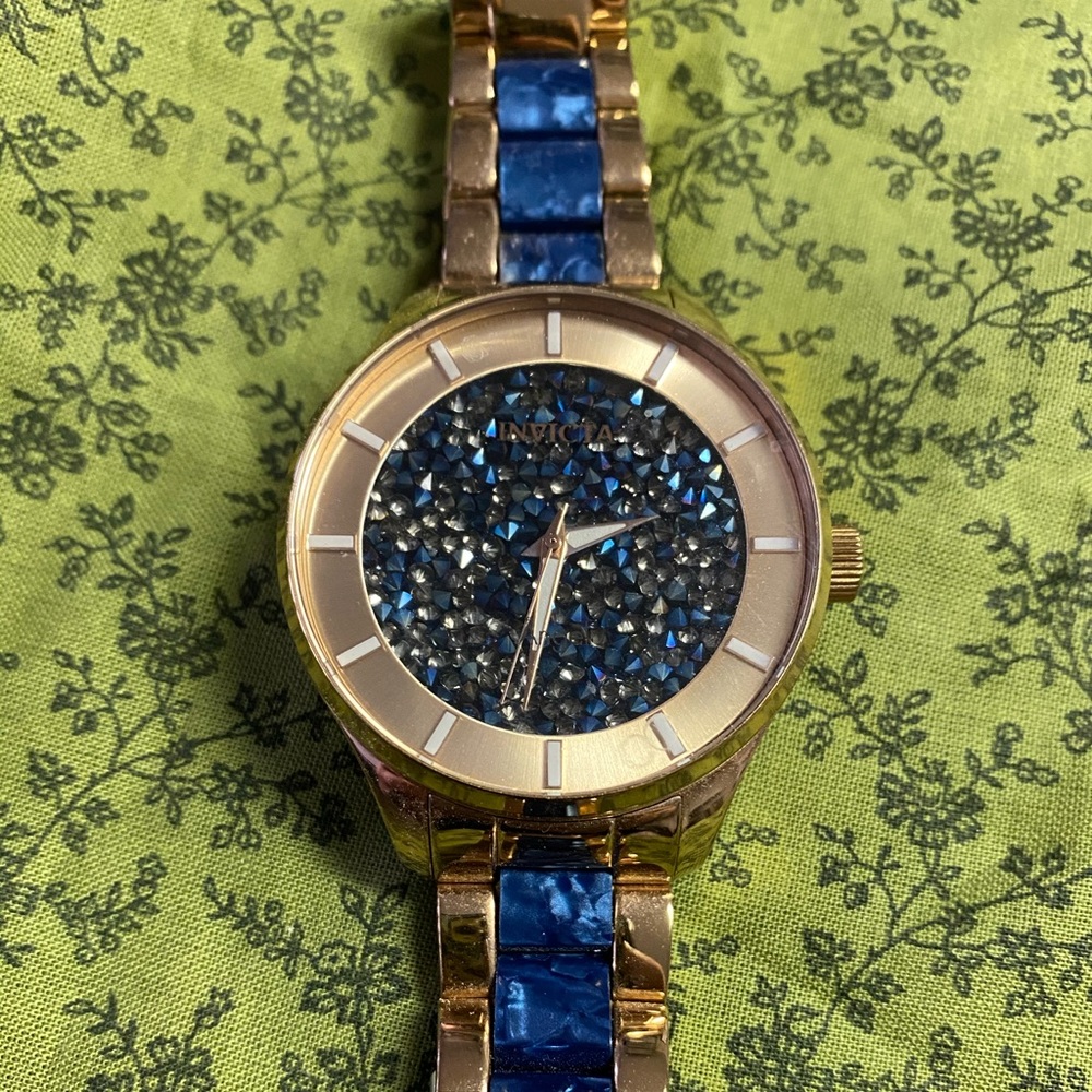 Invicta Angel Beautiful Blue crystal watch